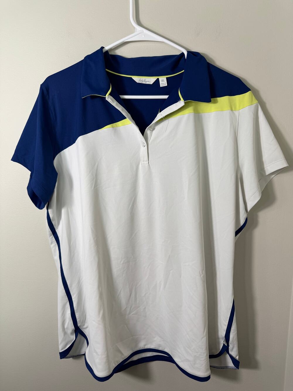 Lady Hagen Blue White Golf Polo T Shirt Size XL